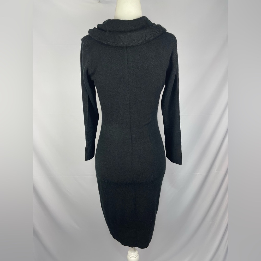 Connected Apparel Black cowl neck sweater dress women’s size S - Picture 4 of 13